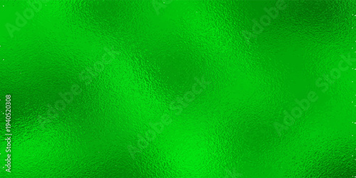 Vibrant green metallic foil texture with sparkling reflective surface for holiday and luxury background design
