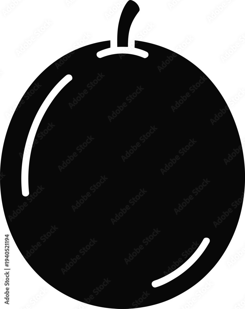 Obraz premium Vector black apple icon