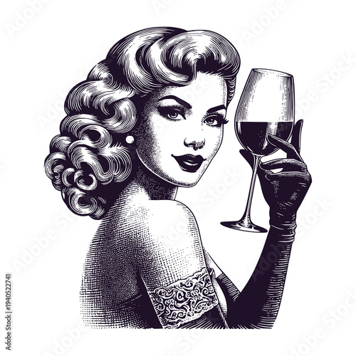 girl holding a glass of wine