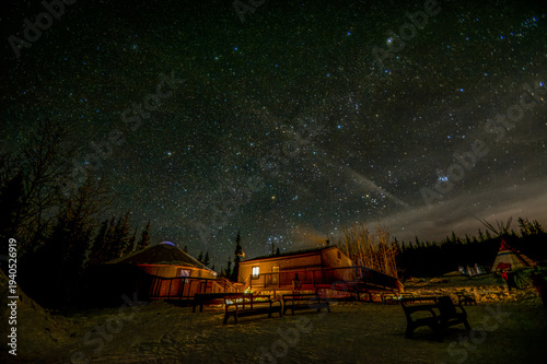 house at night