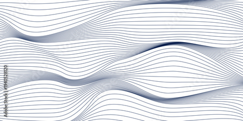 Vector ornamental continuous background made using undulate lines and curves. Monochrome netting composition can be used as wallpaper pattern.