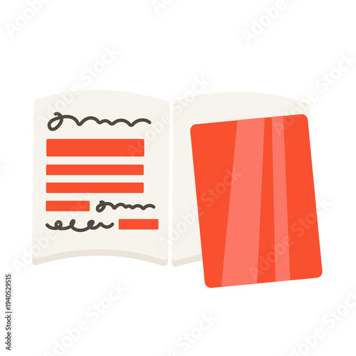 暗記シート（赤）　イラスト