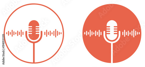 podcast recording microphone audio icon