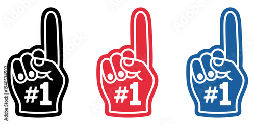 foam finger hand number one icon