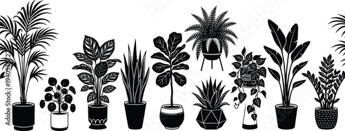 Black People Silhouette Set with Diverse Men and Women Standing in Row Isolated on White Background for Community Graphic Design Elements