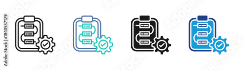 System Audit icon set multiple style collection