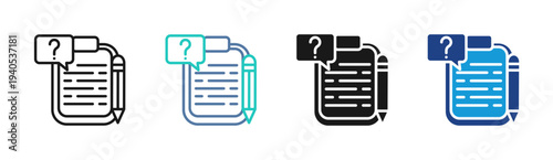 Survey Query icon set multiple style collection