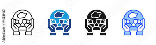 Group Survey icon set multiple style collection