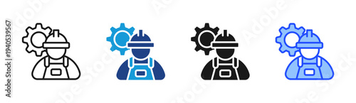 Schilderij op canvas Field Research icon set multiple style collection