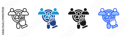 User Selection icon set multiple style collection