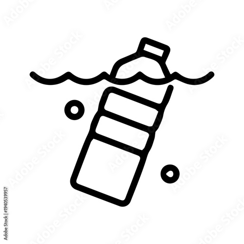 Plastic Water Pollution Icon