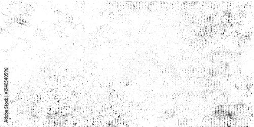 Grunge black and white vector texture. Monochrome dirty background. Abstract worn surface