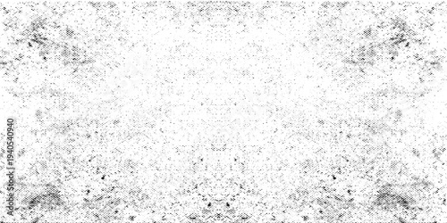 Grunge black and white vector texture. Monochrome dirty background. Abstract worn surface