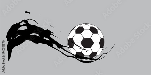 Soccer Ball Football Bounce Doodle Drawing Illustration Vector Icon