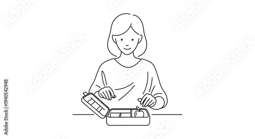 Woman counting money with a calculator and cash.