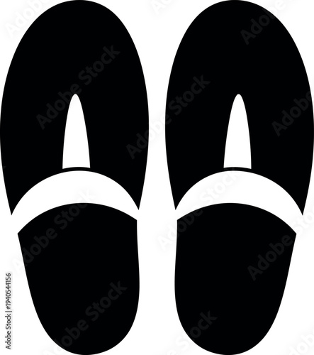 Black flip flops with white accents on a white background simple sandals footwear summer beach
