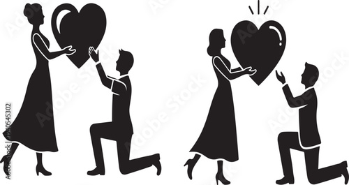 Romantic couple sharing a heartwarming moment with love