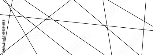 Chaos lines chaotic and messy geometric abstract with stripe irregular texture. Straight random line and pattern graphic grid with black diagonal design. Interior chaos background and vector.