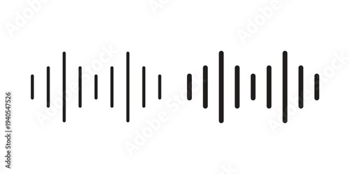 Voice icon in black line style set. logotype designs