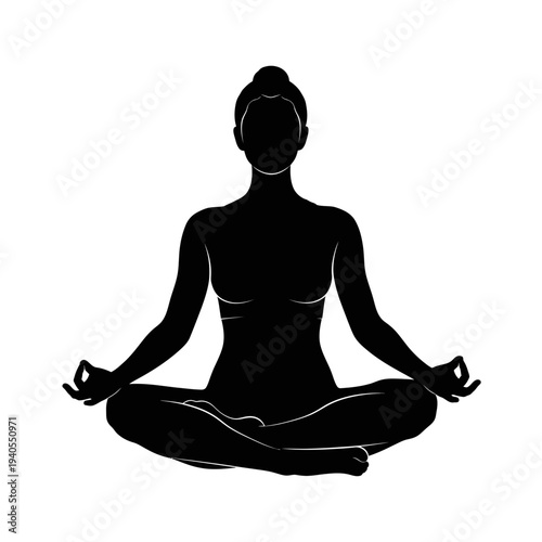 Serene woman meditating in peaceful yoga pose