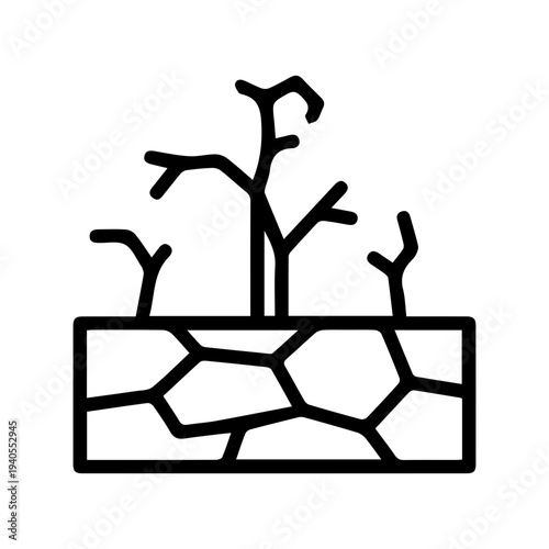 Drought Climate Crisis Icon