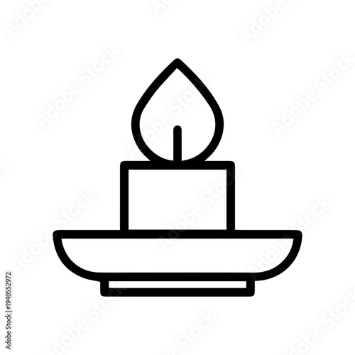 Burning Candle Holder Icon