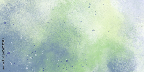 Hand drawn abstract background soft green gradients watercolor pastel design. Watercolor paper background. Abstract Painted Illustration. Brush stroked painting. 