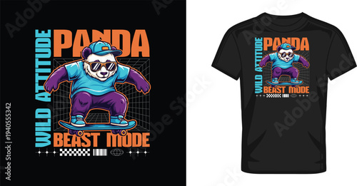Urban Streetwear Skateboarding Graphic T-Shirt Design for Skater Culture