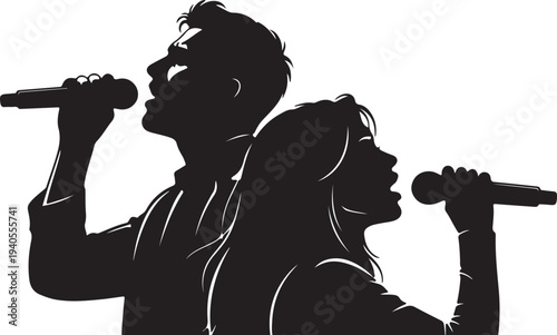 Trendy kpop dancers and singers set. Korean pop culture. Young male and female k-pop idols performance, dance. Modern popular Korea music stars. Flat vector illustrations isolated on white background.