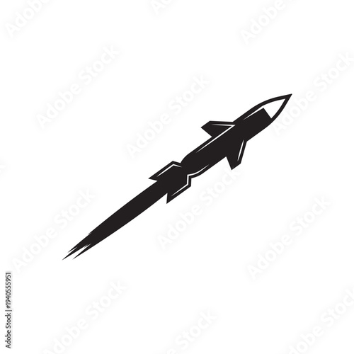 missile rudal logo icon illustration design