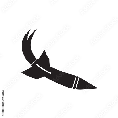 missile rudal logo icon illustration design
