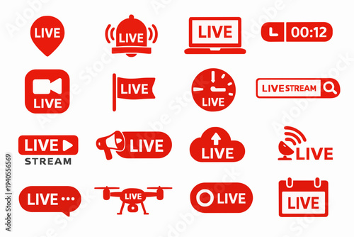 Live Stream Icons Collection