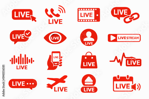 Live Stream Icons Collection