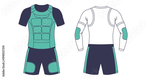 Innovative protective cycling wear for athletes featuring advanced safety and comfort design elements