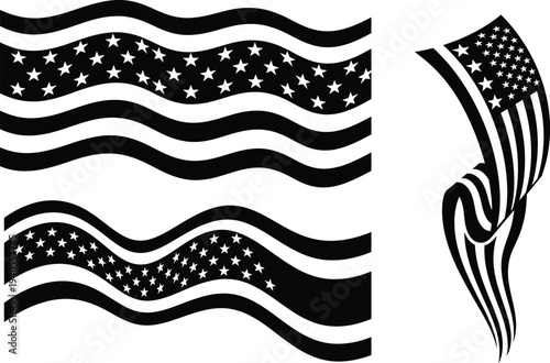 American flag waving in the wind patriotic symbol