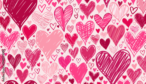 Gemini said

Cute seamless vector pattern featuring pink heart shapes on a romantic Valentine's Day background for wedding cards and holiday wallpaper design