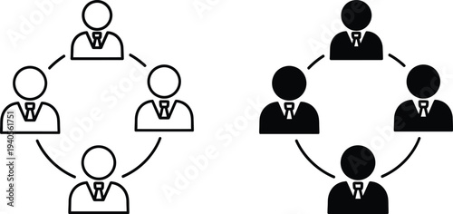 A group of businesspeople connecting and networking in a professional setting