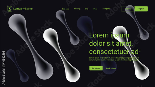 Futuristic Dark UI Landing Page Design