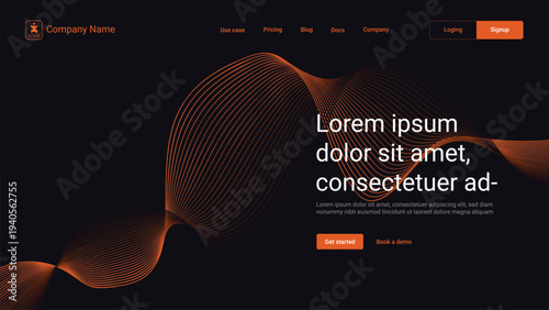 Sleek Dark Tech Landing Page Design