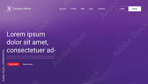 Modern Purple Software Landing Page Design