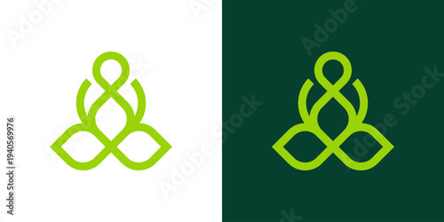 Dual meaning logo combining people and lotus elements, symbolizing harmony, personal growth, inner balance, and the flourishing of human potential within a supportive community.