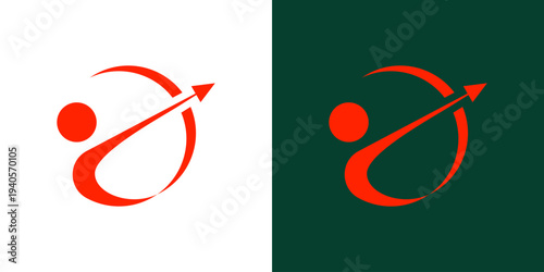 Dual meaning logo combining people and archer elements, symbolizing focus, determination, personal strength, and the pursuit of goals with precision and confidence.
