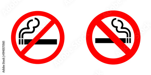 Free Download Smoking prohibited symbol, red circle warning sign, isolated on transparent background - GFXLoad