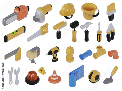 3D Cooking Utensils & Kitchenware Gadget Collection-isometric