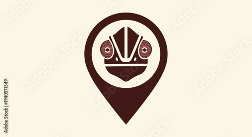 Map Pin Icon with Crown Symbol Inside.