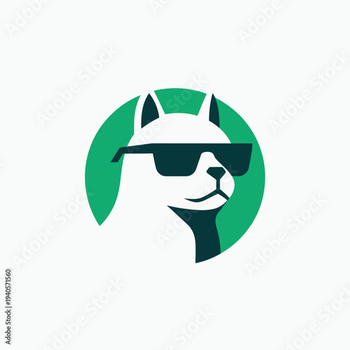 Llama Wearing Sunglasses Vector Illustration.