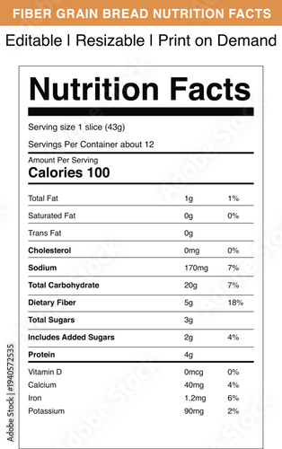 Flaxseed bread nutrition facts label food nutrition information fda style