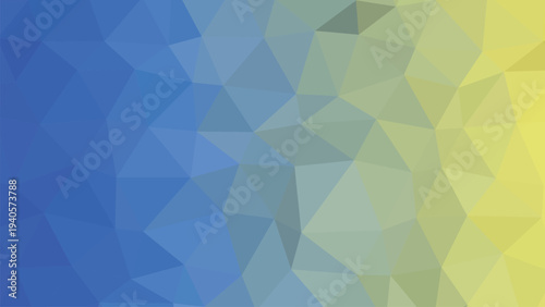 Abstract low poly background with blue to yellow gradient modern geometric design wallpaper