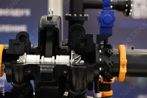 Pump for pumping large volumes of liquid. Pump for pumping water in the pool.