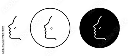 Acne icons set. vector illustration